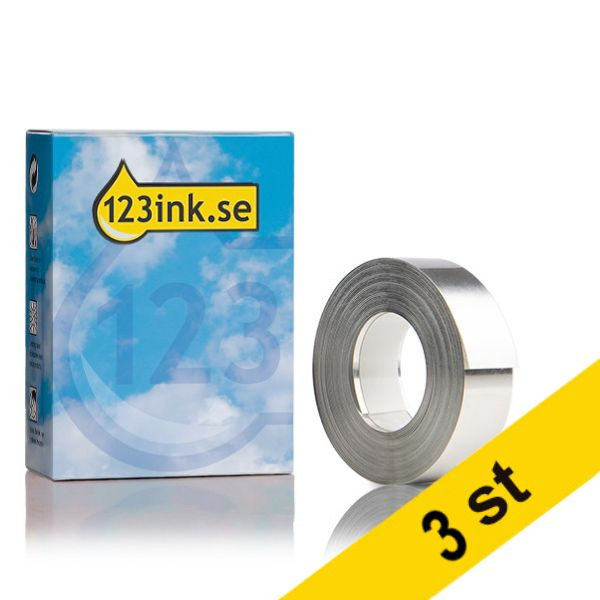 Dymo S0720180 | 35800 | Rhino aluminium | silver | 12mm (varumärket 123ink) 3st S0720180C 089256 - 1