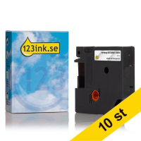 Dymo S0720500 | 45010 | svart text - transparent tejp | 12mm (varumärket 123ink) | 10st S0720500C 650781