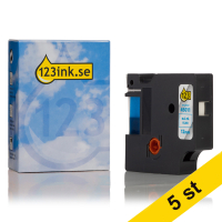 Dymo S0720510 | 45011 | blå text - transparent tejp | 12mm (varumärket 123ink) | 5st S0720510C 650618