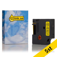 Dymo S0720580 | 45018 | svart text - gul tejp | 12mm (varumärket 123ink) | 5st 653095