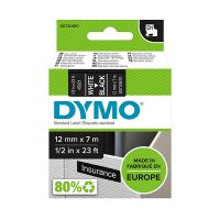 Dymo S0720610 | 45021 | vit text - svart tejp | 12mm (original) S0720610 088222