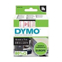 Dymo S0720700 | 40915 | röd text - vit tejp | 9mm (original) S0720700 088110