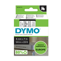 Dymo S0720770 | 43610 | svart text - transparent tejp | 6mm (original) S0720770 088002