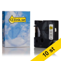 Dymo S0720780 | 43613 | svart text - vit tejp | 6mm (varumärket 123ink) | 10st S0720780C 650782