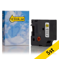 Dymo S0720830 | 45803 | svart text - vit tejp | 19mm (varumärket 123ink) | 5st 653097