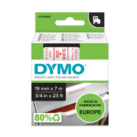 Dymo S0720850 | 45805 | röd text - vit tejp | 19mm (original) S0720850 088406