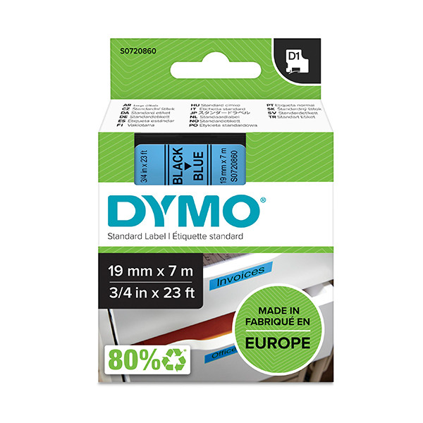 Dymo S0720860 | 45806 | svart text - blå tejp | 19mm (original) S0720860 088408 - 1