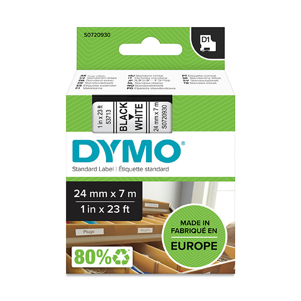 Dymo S0720930 | 53713 | svart text - vit tejp | 24mm (original) S0720930 088422 - 1