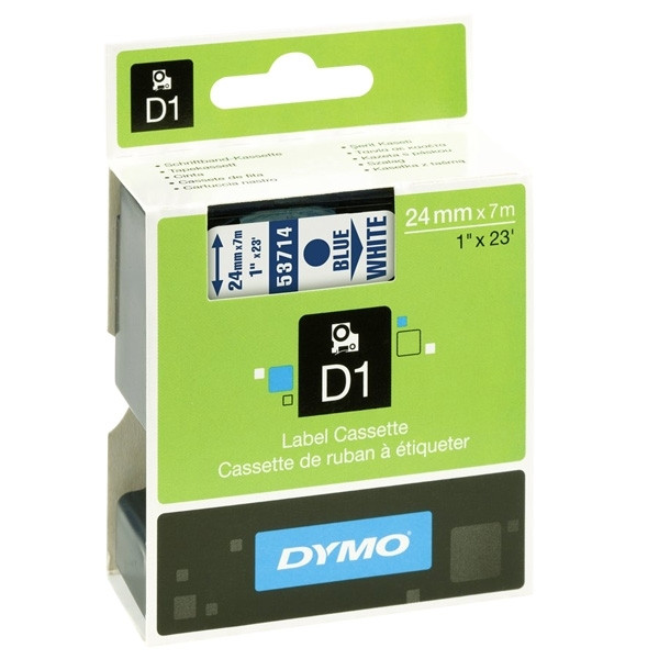 Dymo S0720940 | 53714 | blå text - vit tejp | 24mm (original) S0720940 088424 - 1