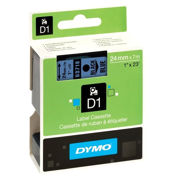 Dymo S0720960 | 53716 | svart text - blå tejp | 24mm (original) S0720960 088428 - 1