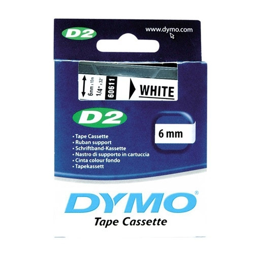 Dymo S0721030 | 60611 | vit tejp | 6mm (original) S0721030 088804 - 1