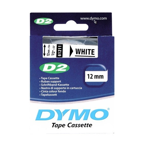 Dymo S0721090 | 61211 | vit tejp | 12mm (original) S0721090 088806 - 1