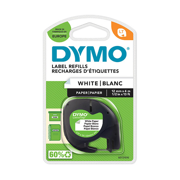 Dymo S0721510 | 91200 | vit papperstejp | 12mm (original) S0721510 088300 - 1