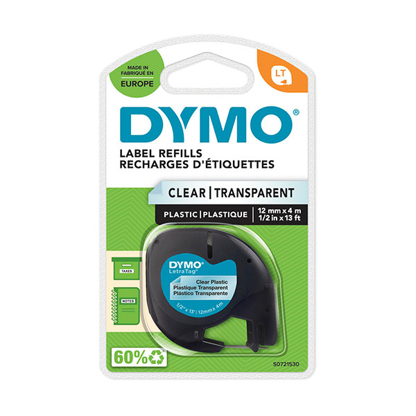 Dymo S0721530 | 12267 | transparent plasttejp | 12mm (original) S0721530 088312 - 1