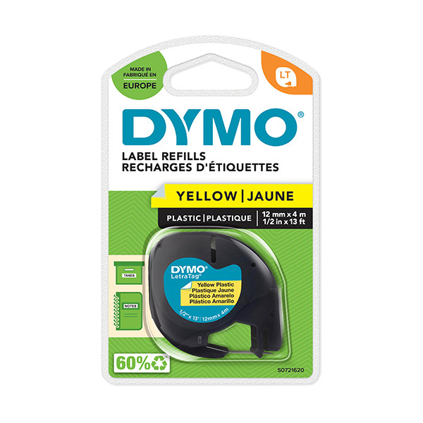 Dymo S0721620 | 91202 | gul plasttejp | 12mm (original) S0721620 088304 - 1