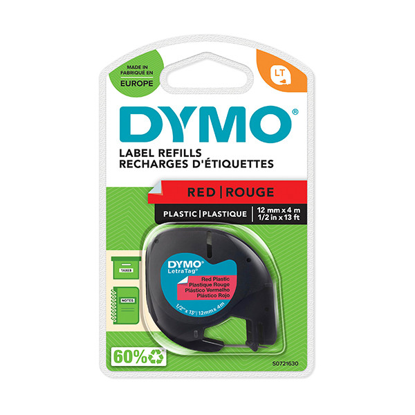 Dymo S0721630 | 91203 | röd plasttejp | 12mm (original) S0721630 088306 - 1