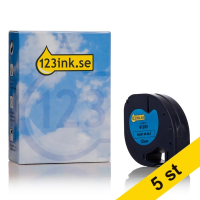Dymo S0721650 | 91205 | blå plasttejp | 12mm (varumärket 123ink) | 5st S0721650C 650565