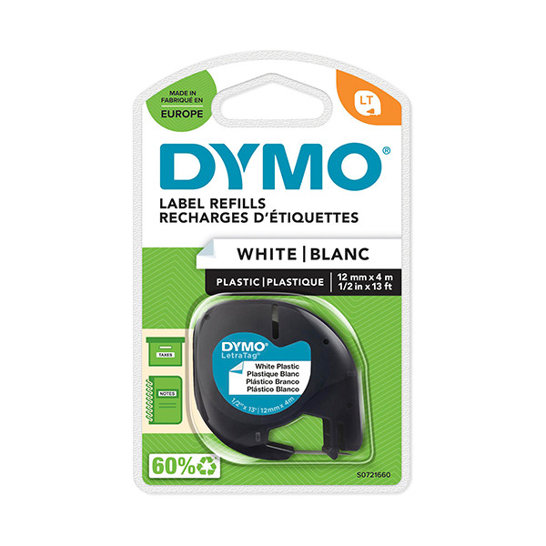 Dymo S0721660 | 91221 | vit plasttejp | 12mm (original) S0721660 088320 - 1