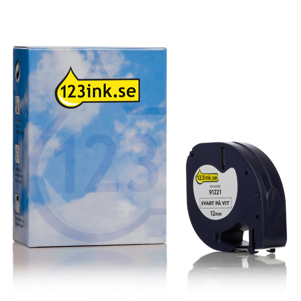 Dymo S0721660 | 91221 | vit plasttejp | 12mm (varumärket 123ink) S0721660C 088321 - 1