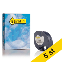 Dymo S0721730 | 91208 | metallic silver plasttejp | 12mm (varumärket 123ink) | 5st S0721730C 650569