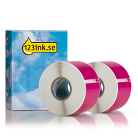 Dymo S0722400 | 99012 | stora adressetiketter | rosa (varumärket 123ink) | 2st 089367