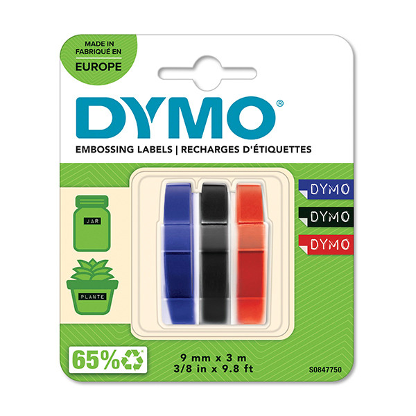 Dymo S0847750 | embossing märktejp (ORIGINAL) | 3st S0847750 088452 - 1