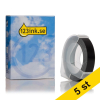 Dymo S0898130 | 520109 | embossing tejp | vit text - svart tejp | 9mm (varumärket 123ink) | 5st