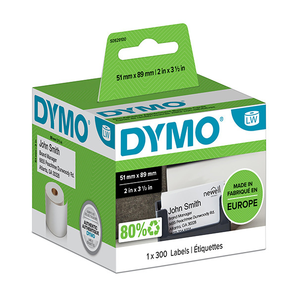 Dymo S0929100 | ej självhäftande namnskyltsetiketter (original) 088552 - 1