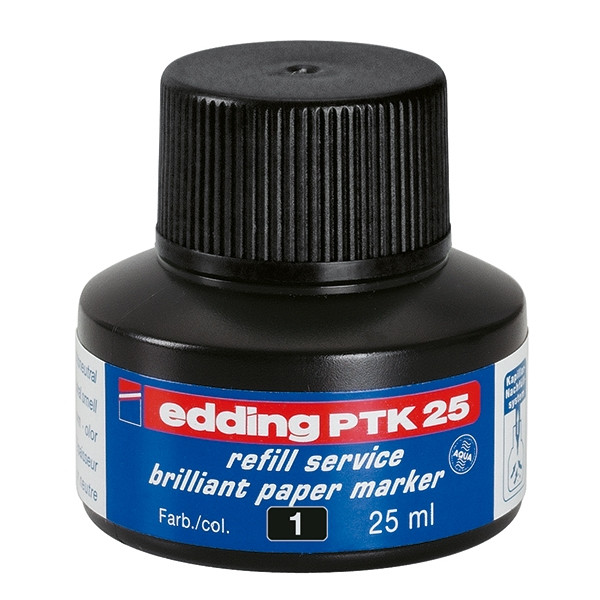 Edding Bläckrefill märkpennor | Edding PTK 25 | 25ml | svart 4-PTK25001 239221 - 1