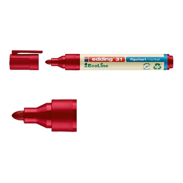 Edding Blädderblockspenna 1.5mm - 3.0mm | Edding 31 EcoLine | röd 4-31002 240356 - 1
