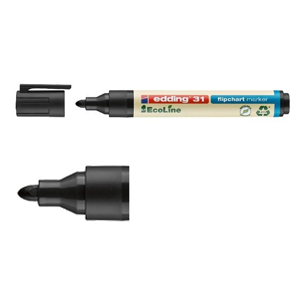 Edding Blädderblockspenna 1.5mm - 3.0mm | Edding 31 EcoLine | svart 4-31001 240355 - 1