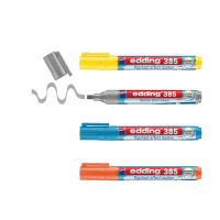 Blädderblockspenna 1.5mm - 5.0mm | Edding 385 | sorterade färger | 4st 200997