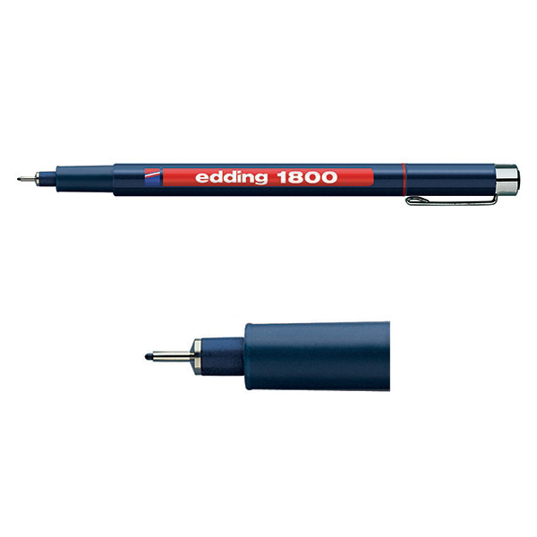 Edding Fineliner 0.25mm | Edding 1800 | röd 4-180001002 239226 - 1