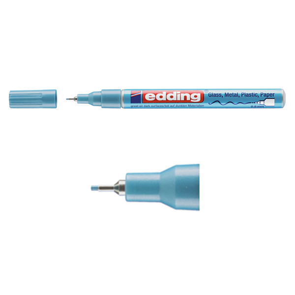 Edding Glansig lackpenna 0.8mm | Edding 780 | ljusblå metallic 4-780-9-070 239378 - 1