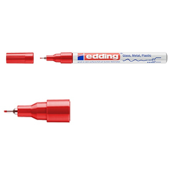 Edding Glansig lackpenna 0.8mm | Edding 780 | röd 4-780-9-002 200627 - 1