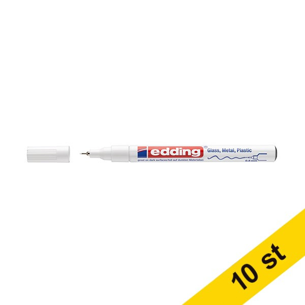 Glansig lackpenna 0.8mm | Edding 780 | vit | 10st 200990 - 1