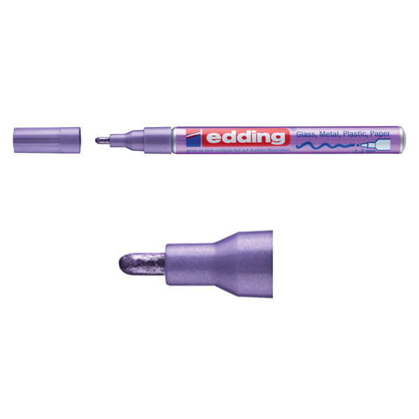 Edding Glansig lackpenna 1.0mm - 2.0mm | Edding 751 | lila metallic 4-751-9-078 239372 - 1