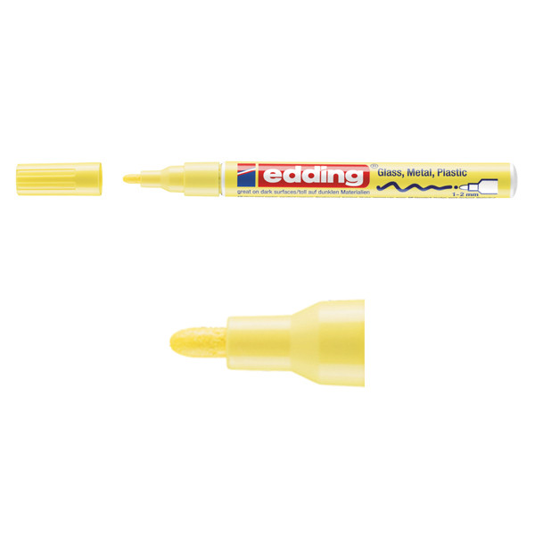 Edding Glansig lackpenna 1.0mm - 2.0mm | Edding 751 | pastellgul 4-751-9-135 239374 - 1