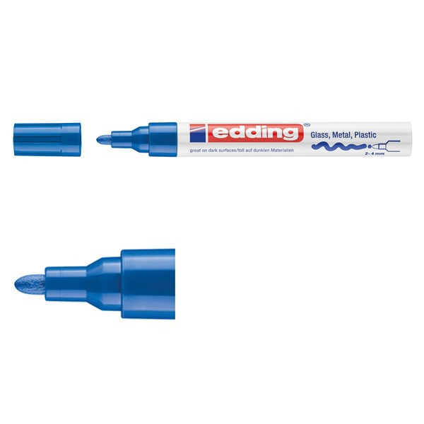 Edding Glansig lackpenna 2.0mm - 4.0mm | Edding 750 | blå 4-750-9-003 240502 - 1