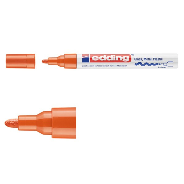 Edding Glansig lackpenna 2.0mm - 4.0mm | Edding 750 | orange 4-750-9-006 240505 - 1
