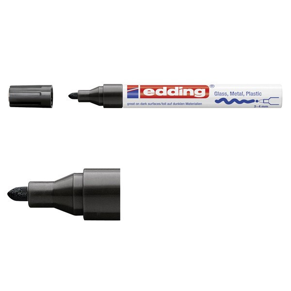 Edding Glansig lackpenna 2.0mm - 4.0mm | Edding 750 | svart 4-750-9-001 240500 - 1