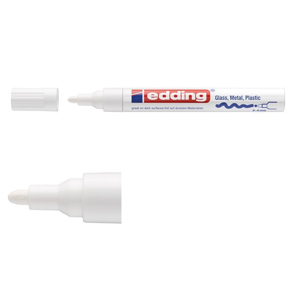 Edding Glansig lackpenna 2.0mm - 4.0mm | Edding 750 | vit 4-750-9-049 240506 - 1