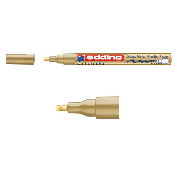 Edding Gloss Paint Marker Calligraphy 1.0mm - 2.5mm | Edding 753 | guld 4-753053 239183 - 1