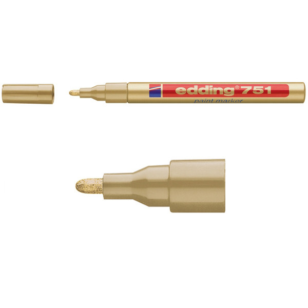 Edding Lackpenna 1.0mm - 2.0mm | Edding 751 | guld 4-751053 200618 - 1