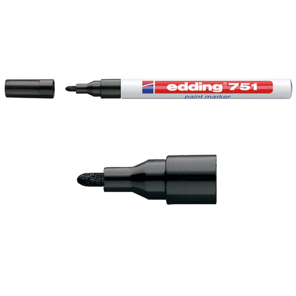 Edding Lackpenna 1.0mm - 2.0mm | Edding 751 | svart 4-751001 200596 - 1