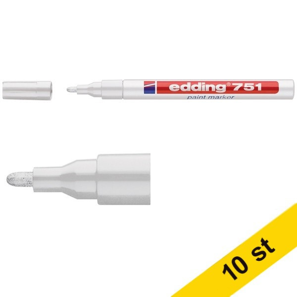 Lackpenna 1.0mm - 2.0mm | Edding 751 | vit | 10st 239467 - 1