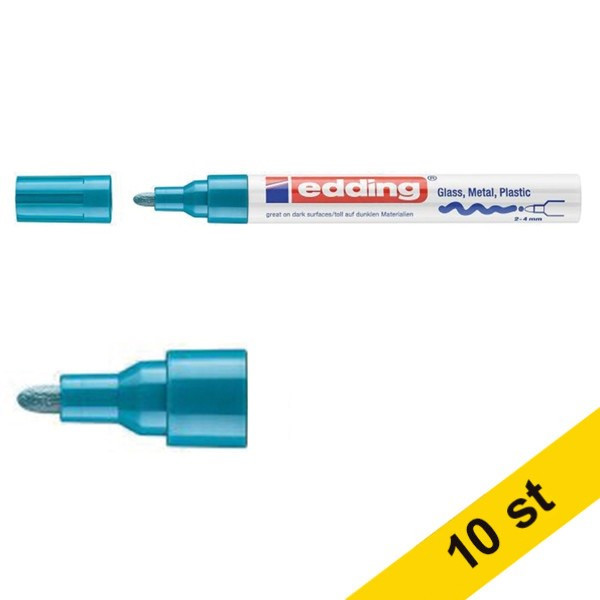 Lackpenna 2.0mm - 4.0mm | Edding 750 | ljusblå | 10st 239452 - 1
