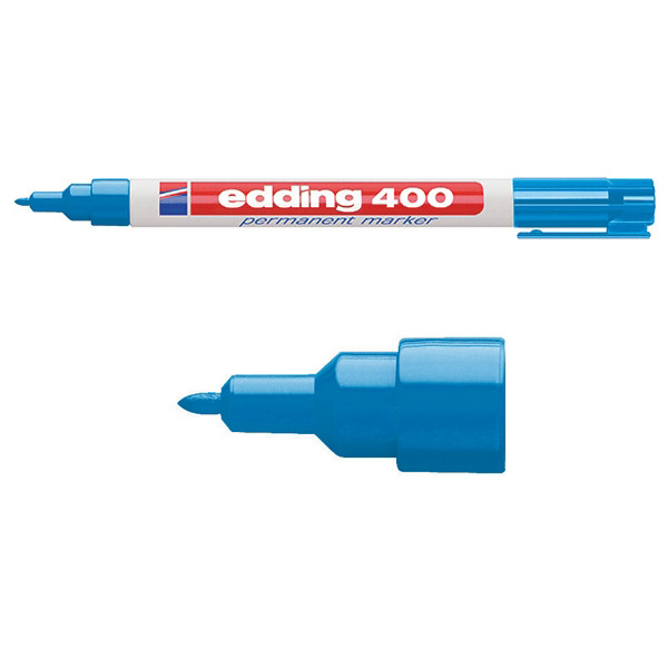 Edding Märkpenna permanent 1.0mm | Edding 400 | ljusblå 4-400010 200804 - 1