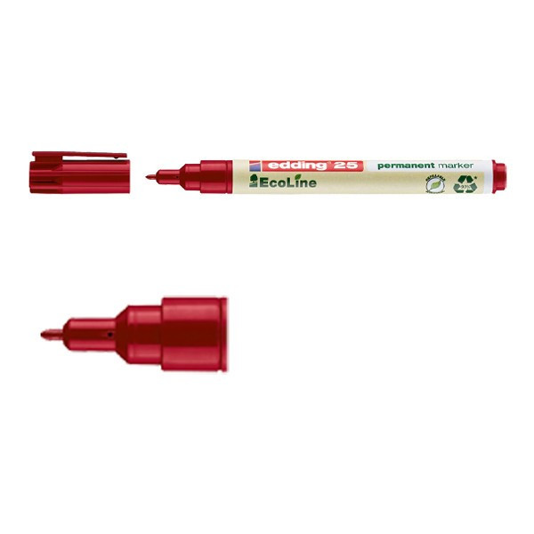 Edding Märkpenna permanent 1.0mm | Edding EcoLine 25 | röd 4-25002 240339 - 1