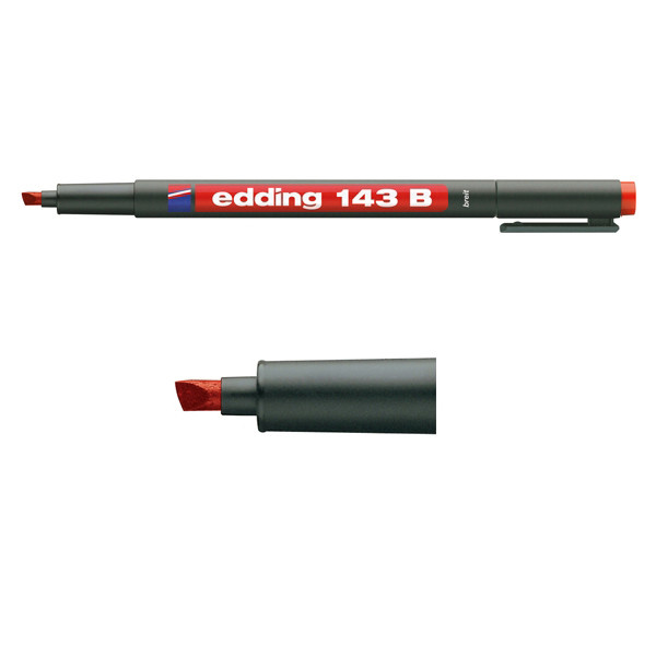 Edding Märkpenna permanent 1.0mm - 3.0mm | Edding 143B | röd 4-143002 200696 - 1